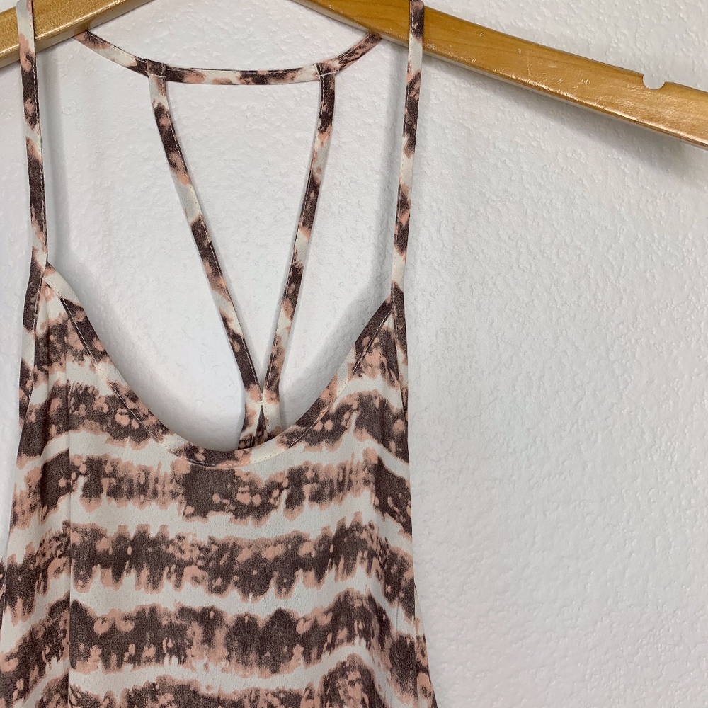 ASTR Pink Striped Blouse Tank Top